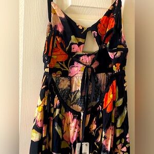 Free People Wisteria Dress Blk Size Dmall